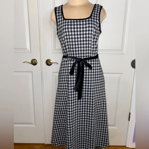 Draper James RSVP Gingham Dress Medium Sleeveless, Southern Charm Check Print - Picture 10 of 10